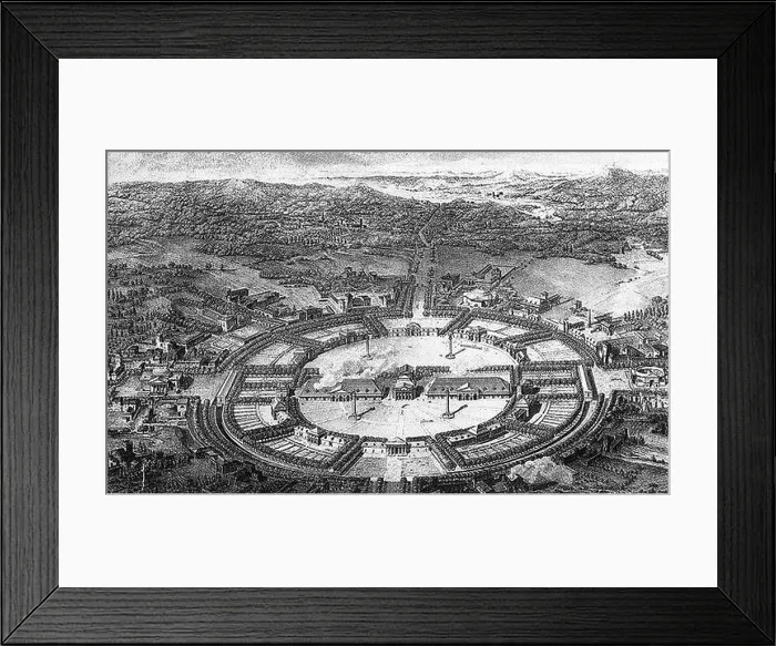 Framed Print : Projet pour la ville de Chaux - Ledoux Framed Print : Projet pour la ville de Chaux - Ledoux