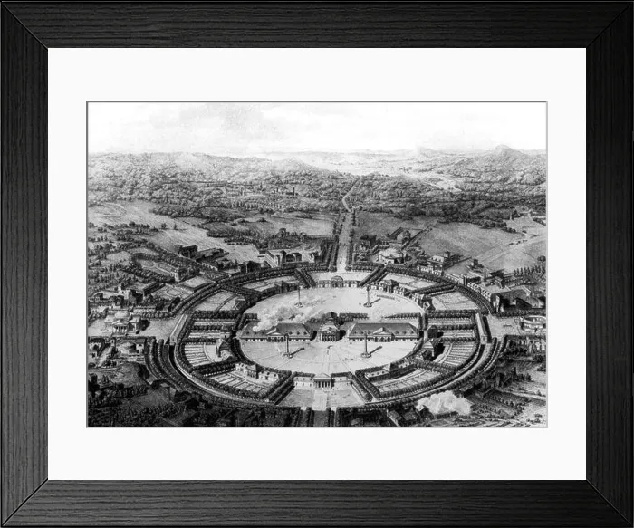 Framed Print : Claude-Nicolas Ledoux's ‘Die Salinenstadt Chaux presents a vision of the Saltworks at Chaux Framed Print : Claude-Nicolas Ledoux's ‘Die Salinenstadt Chaux presents a vision of the Saltworks at Chaux
