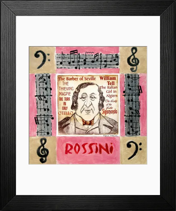 Framed Print : Gioachino Rossini, 1792 - 1868 Italian opera composer, portrait Framed Print : Gioachino Rossini, 1792 - 1868 Italian opera composer, portrait