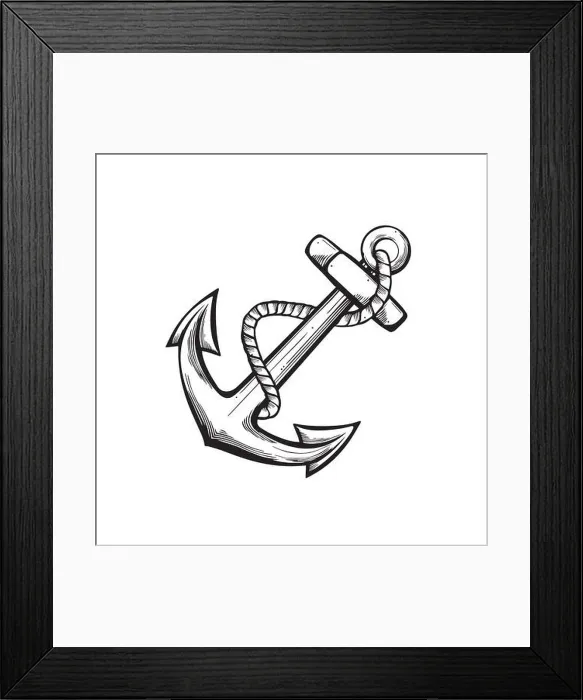 Framed Print : Anchor tattoo design Framed Print : Anchor tattoo design