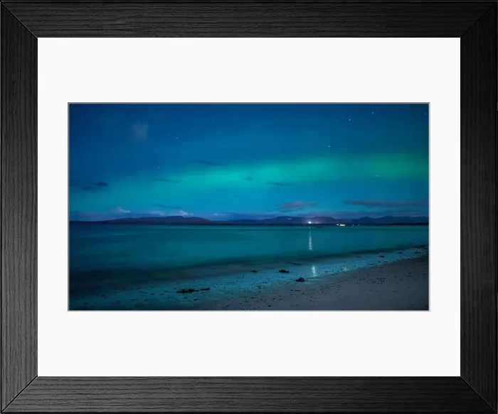 Framed Print : Northern Lights viewed at Ganavan Sands near Oban on the West Coast of Scotland in November 2017 Framed Print : Northern Lights viewed at Ganavan Sands near Oban on the West Coast of Scotland in November 2017