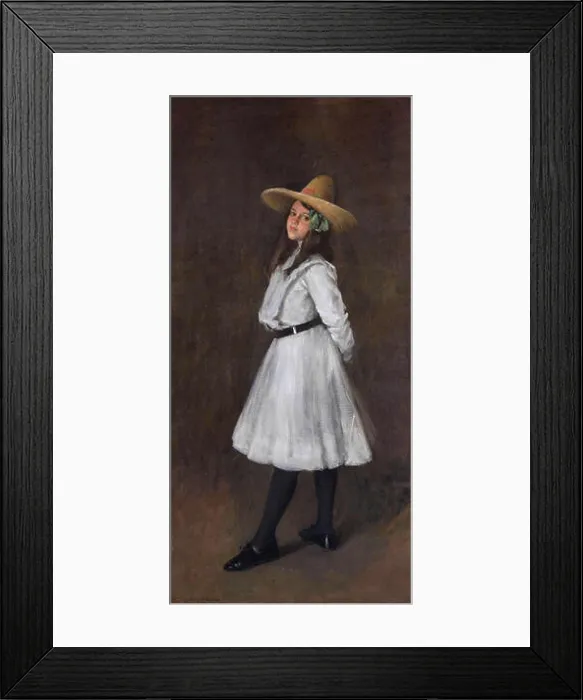 Framed Print : English: Oil painting of artist's daughter Dorothy by William Merritt Chase from 1902 Framed Print : English: Oil painting of artist's daughter Dorothy by William Merritt Chase from 1902