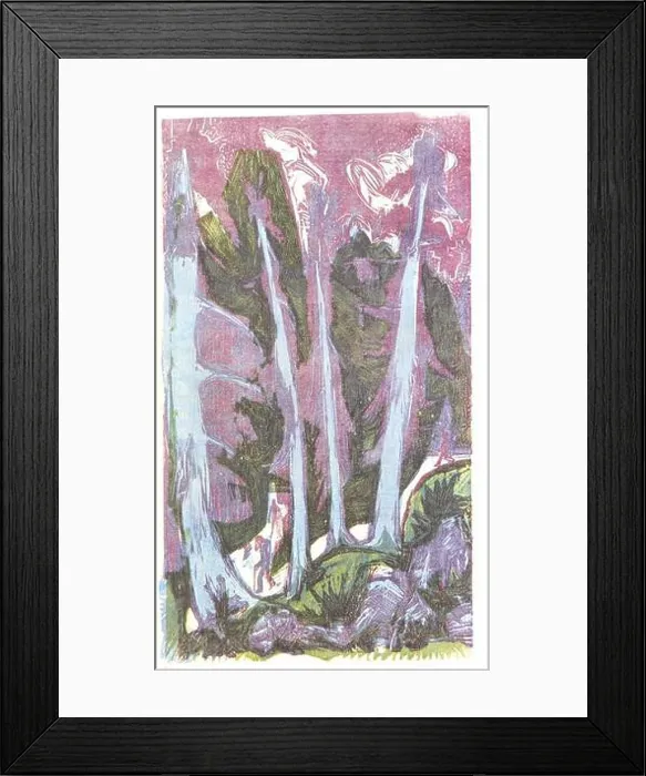 Framed Print : Firs by Ernst Ludwig Kirchner Framed Print : Firs by Ernst Ludwig Kirchner