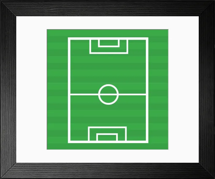 Framed Print : football pitch icon on white background Framed Print : football pitch icon on white background