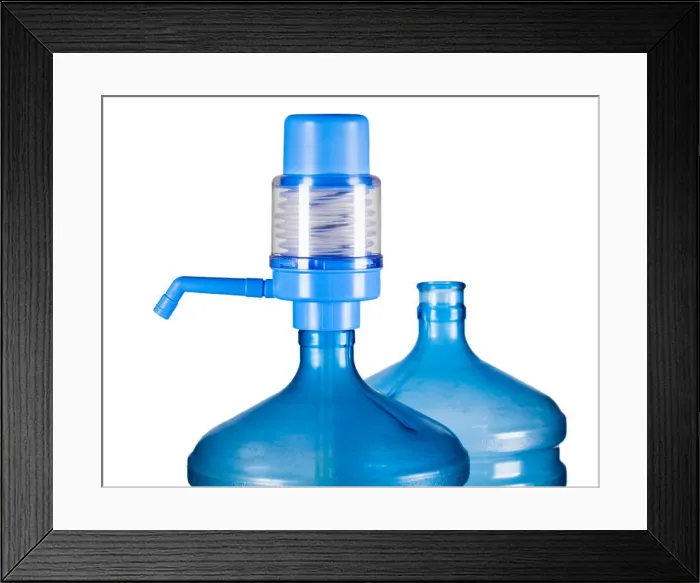 Framed Print : bottle of water on white isolated background Framed Print : bottle of water on white isolated background