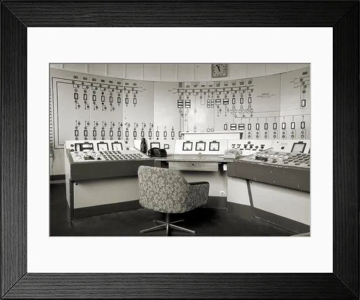 Framed Print : control center in the disused opencast ferropolis in gräfenhainichen Framed Print : control center in the disused opencast ferropolis in gräfenhainichen