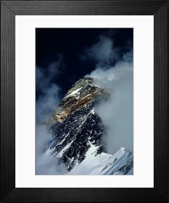 Framed Print : Three climbers on Mount Everests West Ridge at 24 500 feet Tibet Framed Print : Three climbers on Mount Everests West Ridge at 24 500 feet Tibet