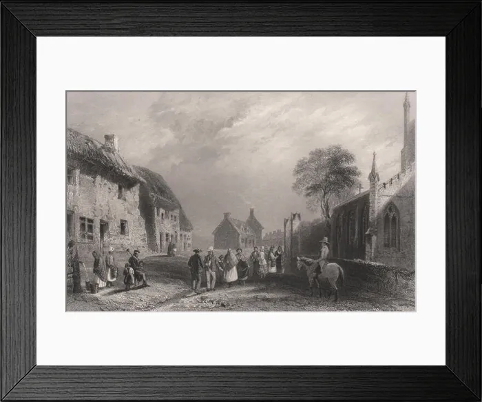 Framed Print : Poosie Nansie's house, Mauchline, East Ayrshire. Scotland. BARTLETT c1840 Framed Print : Poosie Nansie's house, Mauchline, East Ayrshire. Scotland. BARTLETT c1840