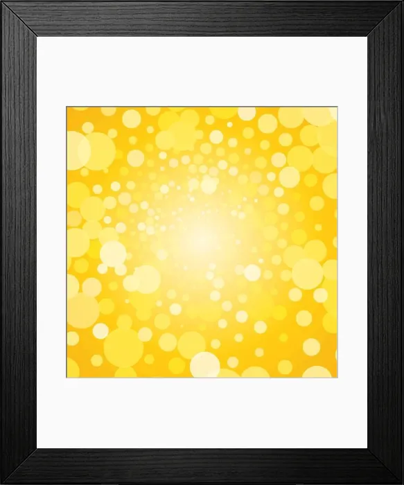 Framed Print : Abstract yellow background with bubbles Framed Print : Abstract yellow background with bubbles