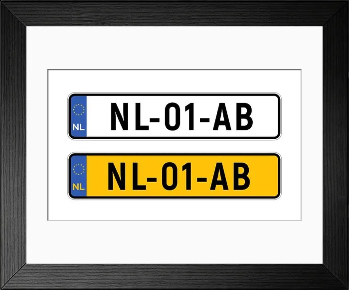 Framed Print : Netherlands dutch license plate. European Netherlands car auto plate number Framed Print : Netherlands dutch license plate. European Netherlands car auto plate number
