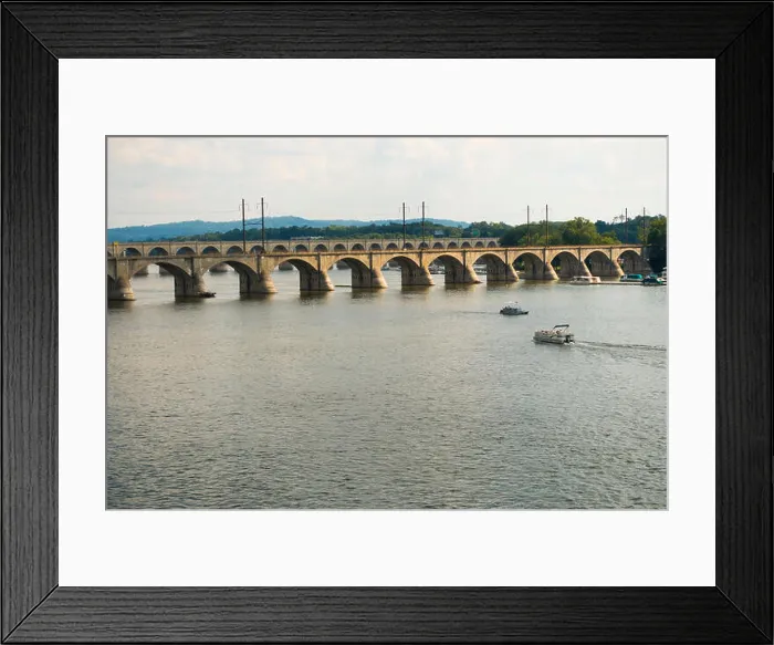 Framed Print : bridges Susquehanna river Pennsylvania PA Harrisburg Framed Print : bridges Susquehanna river Pennsylvania PA Harrisburg