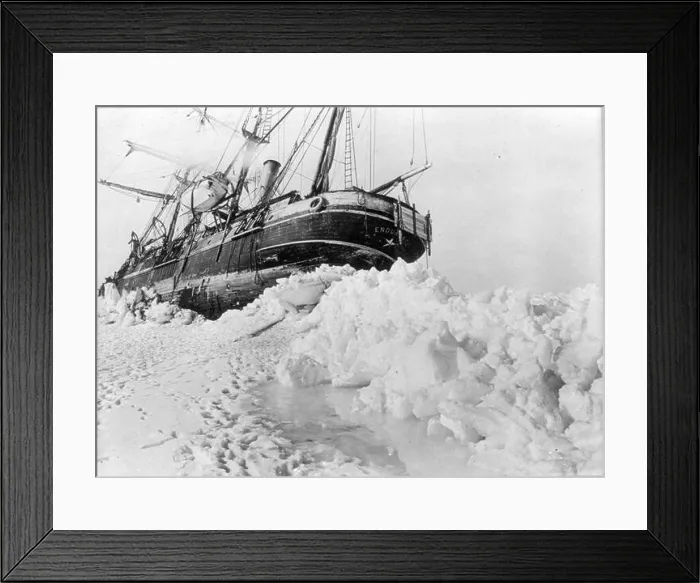 Framed Print : Shackleton's expedition to the Antarctic, last moments of the Endurance Framed Print : Shackleton's expedition to the Antarctic, last moments of the Endurance