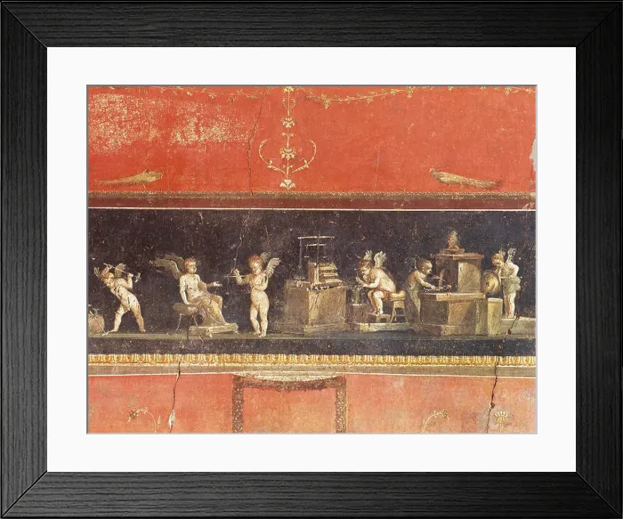 Framed Print : Italy. Pompeii. Triclinium of The House of the Vettii Framed Print : Italy. Pompeii. Triclinium of The House of the Vettii