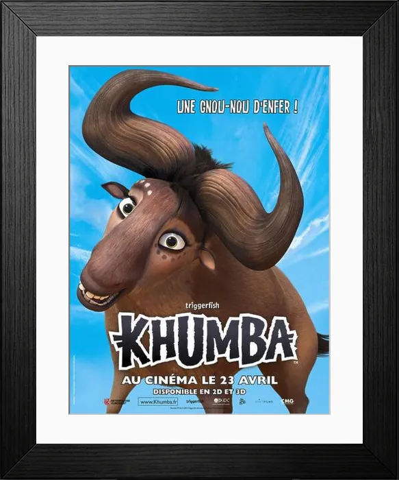 Framed Print : Khumba Year : 2013 South Africa Director : Anthony Silverston Animation Movie poster (Fr) Framed Print : Khumba Year : 2013 South Africa Director : Anthony Silverston Animation Movie poster (Fr)
