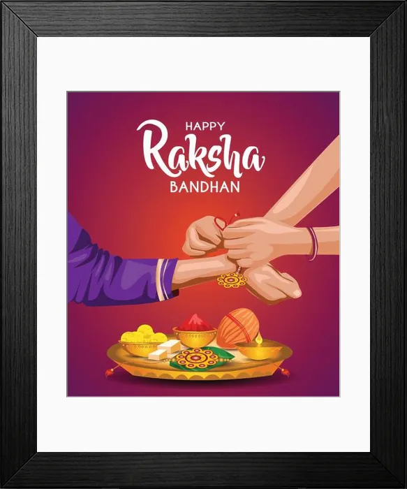 Framed Print : beautiful raksha bandhan festival greeting card. vector illustration design Framed Print : beautiful raksha bandhan festival greeting card. vector illustration design