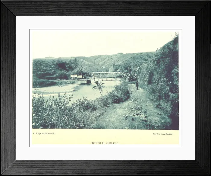 Framed Print : STODDARD(1892) pg67 Honolii Gulch Framed Print : STODDARD(1892) pg67 Honolii Gulch