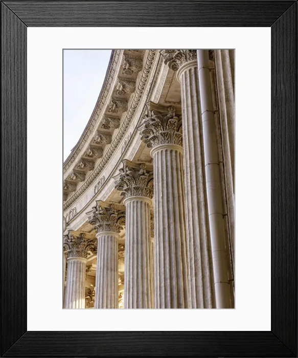 Framed Print : Vintage Old Justice Courthouse Column