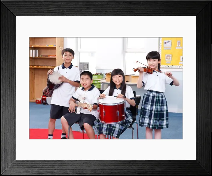 Framed Print : Elementary school students Framed Print : Elementary school students