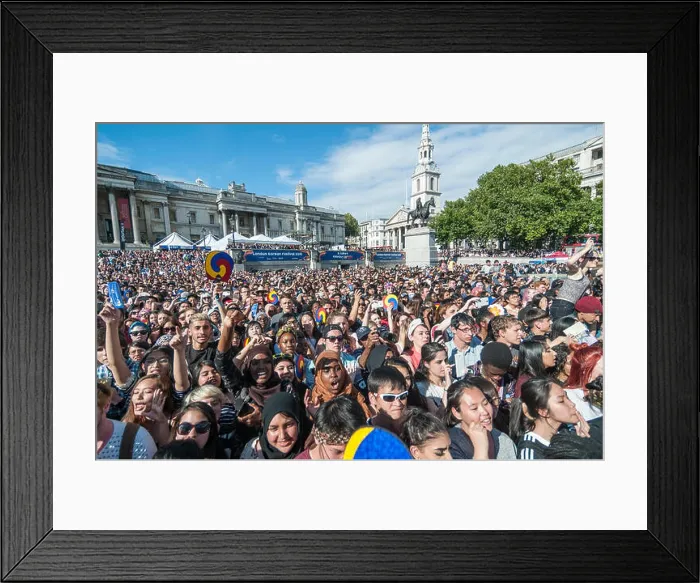 Framed Print : London, UK. 9 August 2015. Teenage fans of K-Pop Framed Print : London, UK. 9 August 2015. Teenage fans of K-Pop