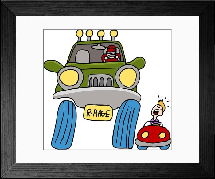 Framed Print : Road Rage Driver Framed Print : Road Rage Driver