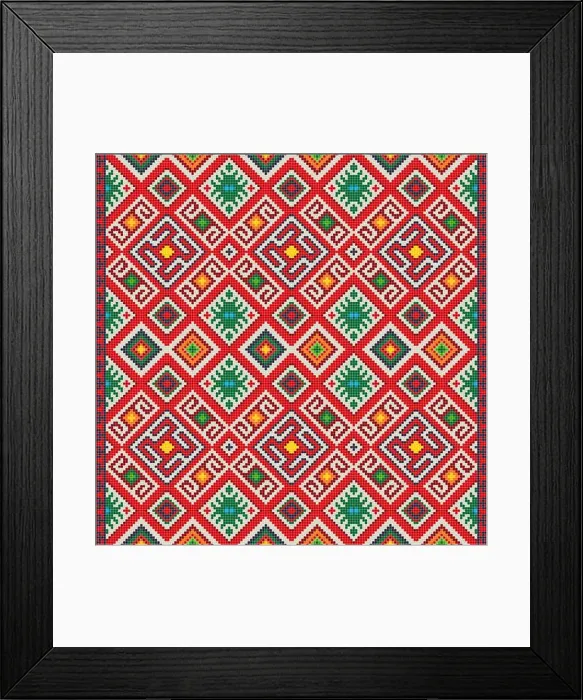 Framed Print : Traditional Bulgarian embroidery vector pattern Framed Print : Traditional Bulgarian embroidery vector pattern