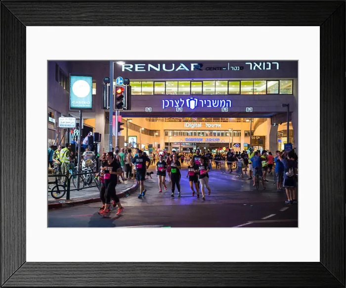 Framed Print : Coca-Cola Tel Aviv Night Run in Tel Aviv city, Israel. Dizengoff Centre Shopping Mall on photo Framed Print : Coca-Cola Tel Aviv Night Run in Tel Aviv city, Israel. Dizengoff Centre Shopping Mall on photo