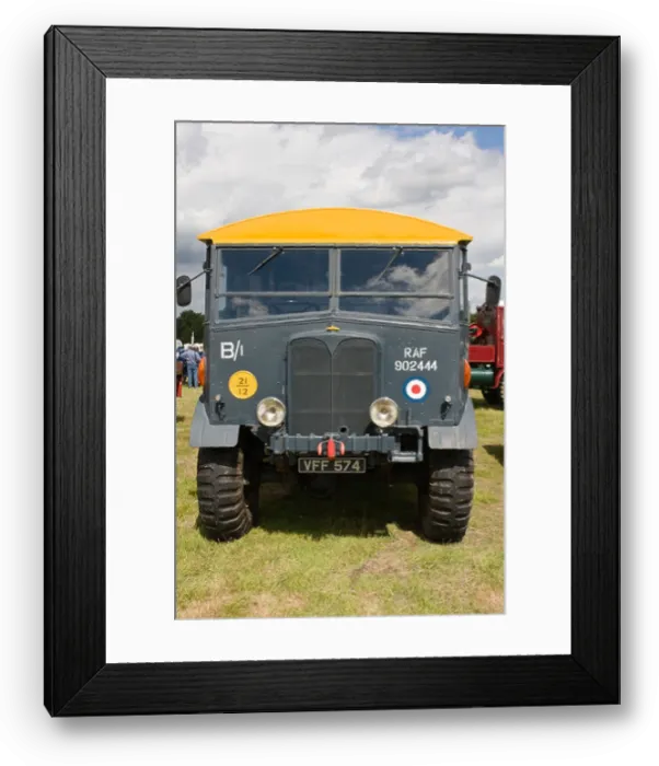 Framed Print : Front view of 1942 WW2 AEC matador lorry in RAF livery