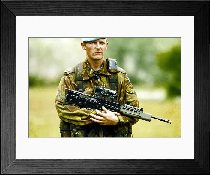 Framed Print : central bosnia june 1995 british soldier during training Framed Print : central bosnia june 1995 british soldier during training
