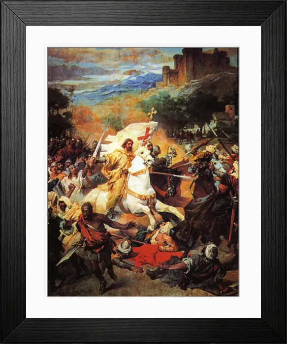 Framed Print : Santiago en la batalla de Clavijo Framed Print : Santiago en la batalla de Clavijo