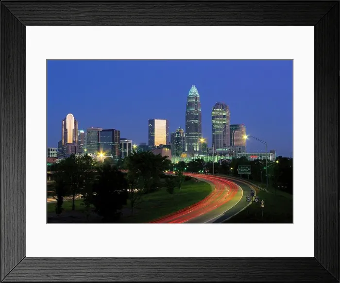 Framed Print : Cityscape, Charlotte, North Carolina, USA Framed Print : Cityscape, Charlotte, North Carolina, USA
