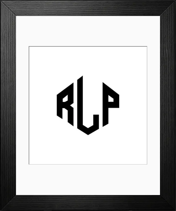 Framed Print : RLP letter logo design with polygon shape Framed Print : RLP letter logo design with polygon shape