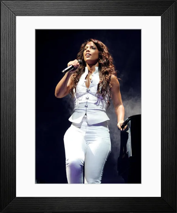 Framed Print : Alicia Keys performs in concert at the American Airlines Arena in Miami on May 25, 2008 Framed Print : Alicia Keys performs in concert at the American Airlines Arena in Miami on May 25, 2008