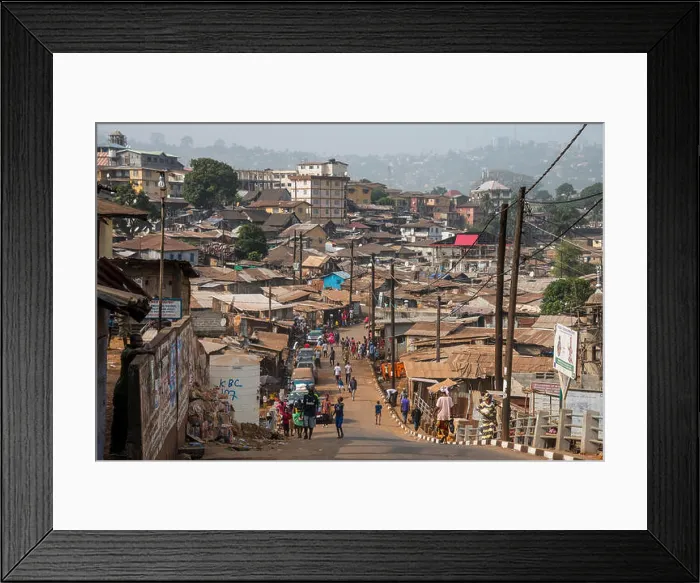 Framed Print : View over the slums of Freetown, Sierra Leone, West Africa, Africa Framed Print : View over the slums of Freetown, Sierra Leone, West Africa, Africa