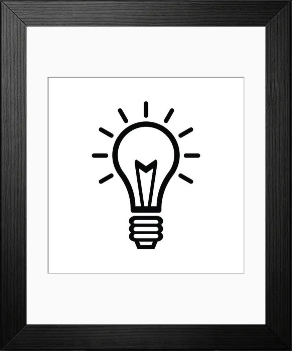 Framed Print : Bulb Icon, Idea generating, Innovation, Light Bulb Framed Print : Bulb Icon, Idea generating, Innovation, Light Bulb