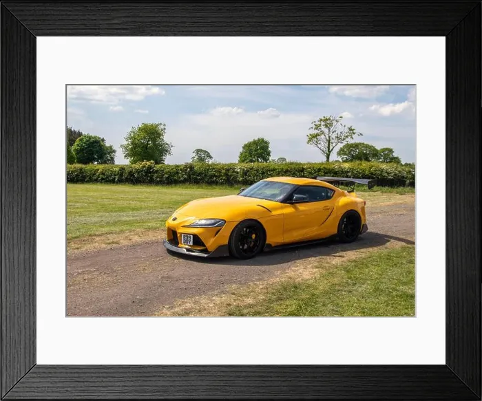 Framed Print : 2020 Yellow Toyota Supra Pro Auto 3 Framed Print : 2020 Yellow Toyota Supra Pro Auto 3