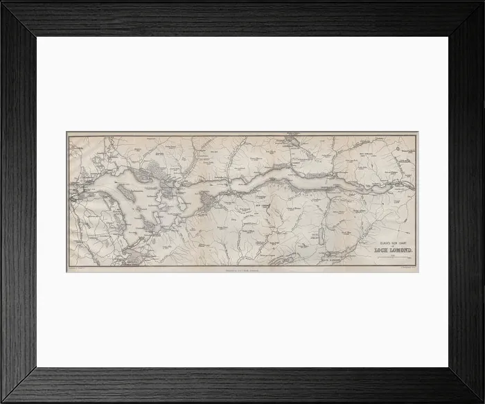 Framed Print : Loch Lomond. Tarbet Inversnaid Luss Balloch. Scotland, 1886 antique map Framed Print : Loch Lomond. Tarbet Inversnaid Luss Balloch. Scotland, 1886 antique map