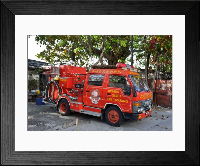 Framed Print : Fire engine, Georgetown, Penang, Malaysia Framed Print : Fire engine, Georgetown, Penang, Malaysia