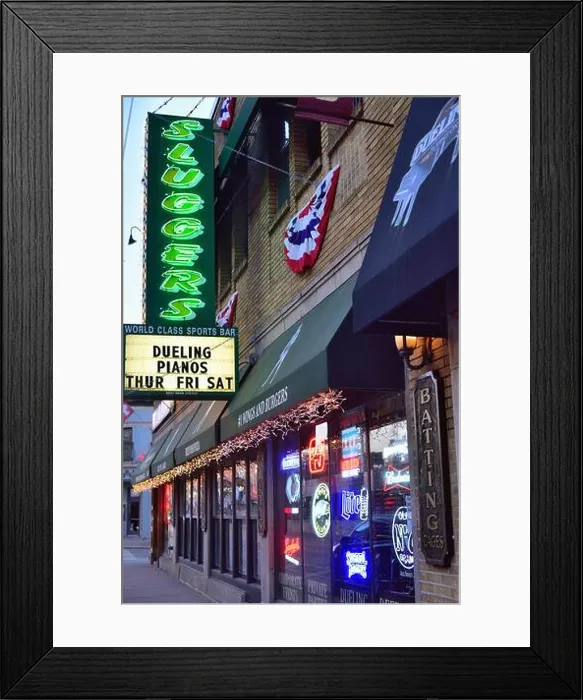 Framed Print : A bar and restaurant in Chicago's Wrigleyville neighborhood named for Wrigley Field. Chicago, Illinois, USA Framed Print : A bar and restaurant in Chicago's Wrigleyville neighborhood named for Wrigley Field. Chicago, Illinois, USA