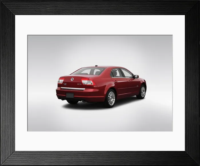 Framed Print : 2007 Mercury Milan Premier V6 in Red - Rear angle view Framed Print : 2007 Mercury Milan Premier V6 in Red - Rear angle view