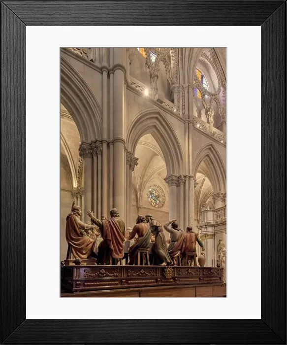 Framed Print : La Santa Cena inside the 12th century Gothic Cathedral of the city of Cuenca, Castilla la Mancha, Spain, Europe Framed Print : La Santa Cena inside the 12th century Gothic Cathedral of the city of Cuenca, Castilla la Mancha, Spain, Europe