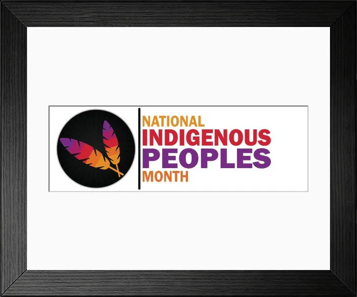 Framed Print : National Indigenous Peoples Month. Suitable for greeting card, poster and banner. Vector illustration Framed Print : National Indigenous Peoples Month. Suitable for greeting card, poster and banner. Vector illustration