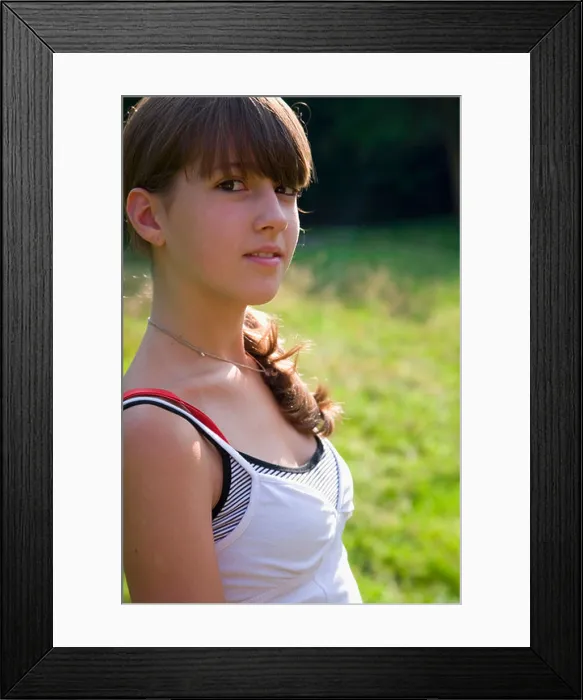 Framed Print : Lola, our 13 year old daughter on a summer's afternoon Framed Print : Lola, our 13 year old daughter on a summer's afternoon