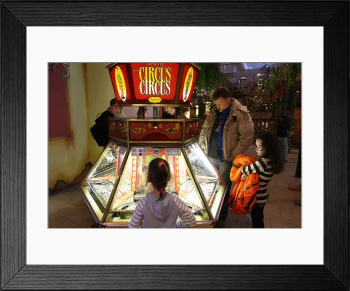 Framed Print : Liberec, Czech Republic, a coin slide called Circus Circus