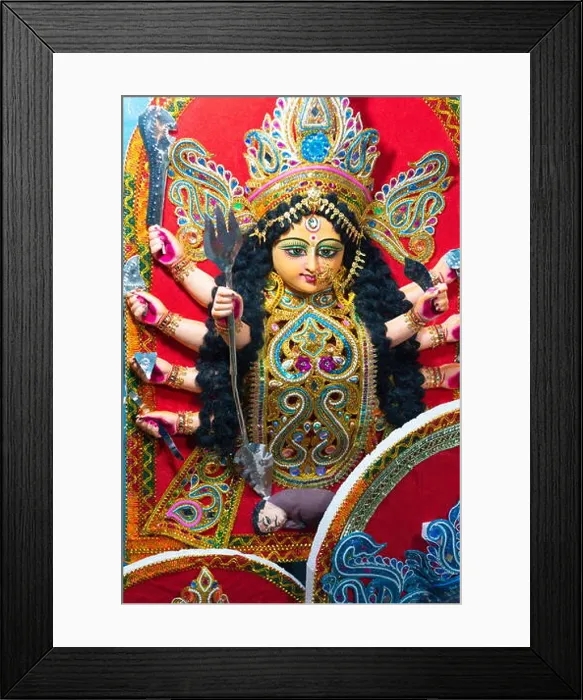 Framed Print : Durga Deity, Kumartuli, Kolkata, India Framed Print : Durga Deity, Kumartuli, Kolkata, India