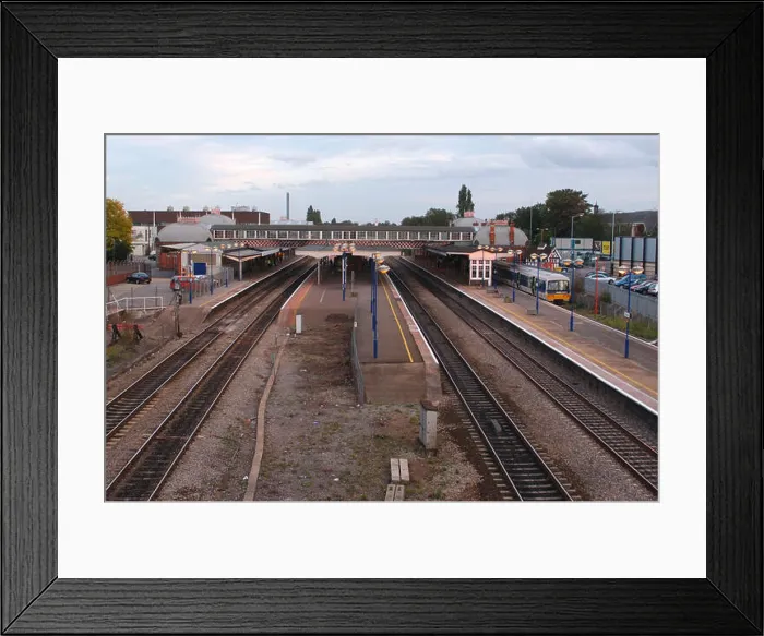 Framed Print : The Great Western Railway. Slough station looking to Paddington showing [ left ] Slow lines