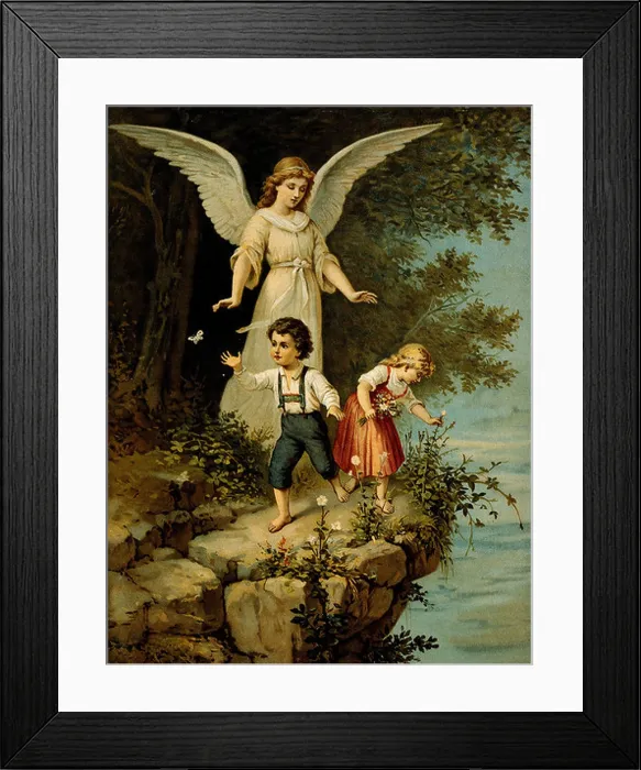 Framed Print : religion, angels, guardian angel Framed Print : religion, angels, guardian angel