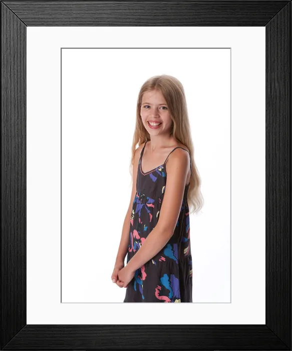 Framed Print : Portrait of a 10 year old girl Framed Print : Portrait of a 10 year old girl