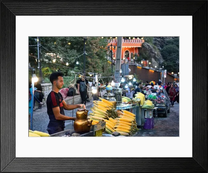 Framed Print : Iran, Tehran, Darband, Street food Framed Print : Iran, Tehran, Darband, Street food