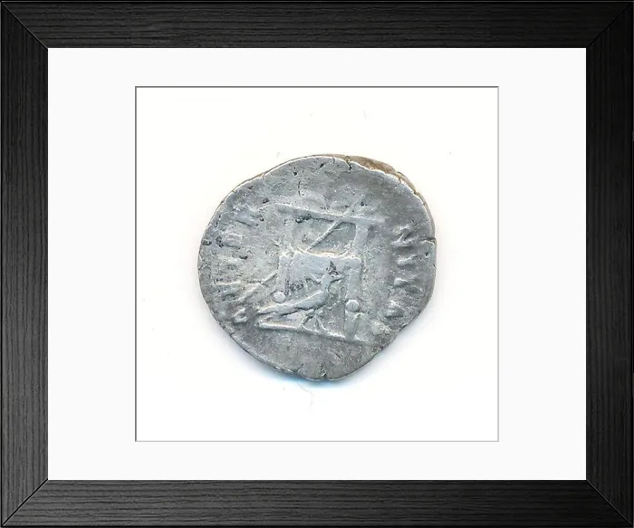 Framed Print : Vz: bust of Empress R, DIVA FAUSTINA, Kz: throne with scepter, peacock, AETERNITAS, coin, denarius, Diva Faustina I Framed Print : Vz: bust of Empress R, DIVA FAUSTINA, Kz: throne with scepter, peacock, AETERNITAS, coin, denarius, Diva Faustina I