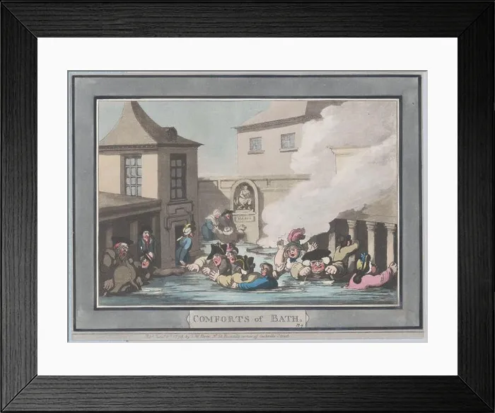 Framed Print : Comforts of Bath, Plate 7 January 6 Framed Print : Comforts of Bath, Plate 7 January 6